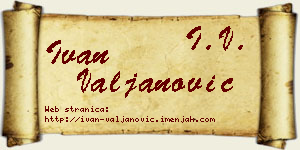 Ivan Valjanović vizit kartica